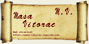 Maša Vitorac vizit kartica